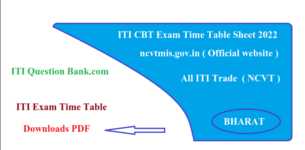 ITI Exam Time table 2022 pdf downloads 