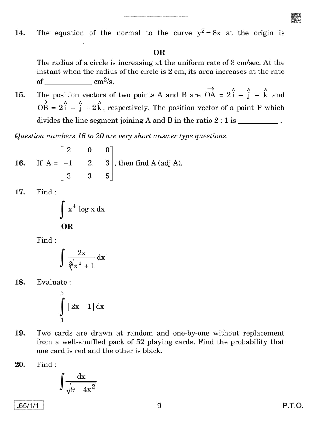 class-12-maths-question-paper-2022-with-solutions-iti-question-bank