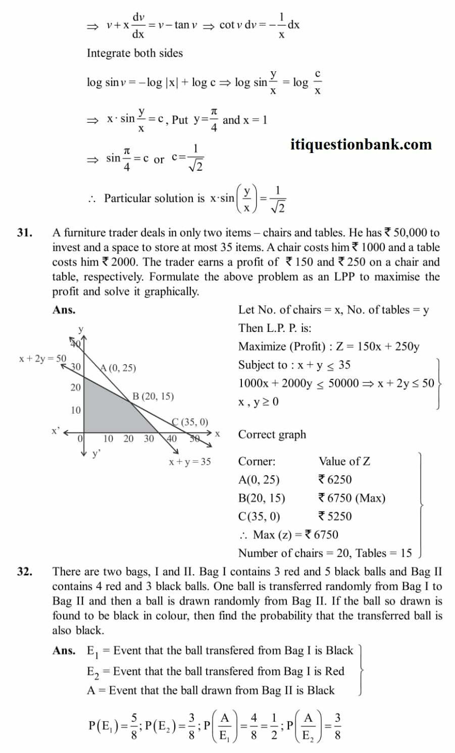 7th Class Maths Question Paper 2022 With Answers