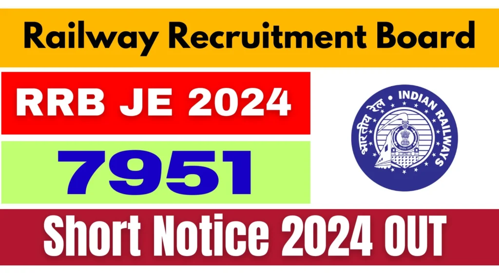 RRB JE Recruitment 2024 : Railway RRB Junior Engineer Apply Online for ...